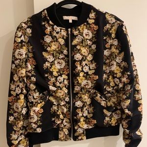 WAYF floral bomber jacket